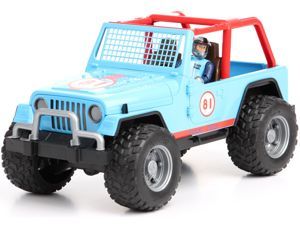 Bruder 02541 Jeep Cross Racer niebieski z kierowcą