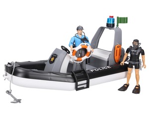 Bruder 62733  łódź policyjna z figurką policjanta oraz nurka
