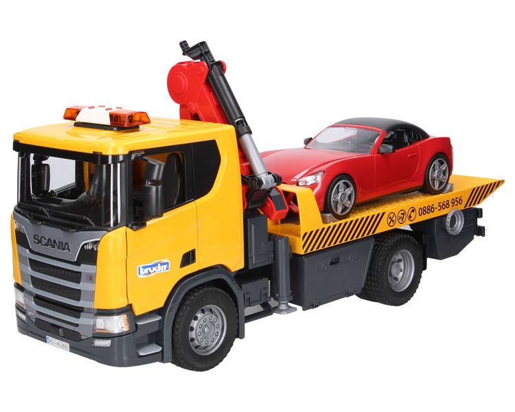 Bruder 03552 Scania Super 560R Laweta z autem wyścigowym