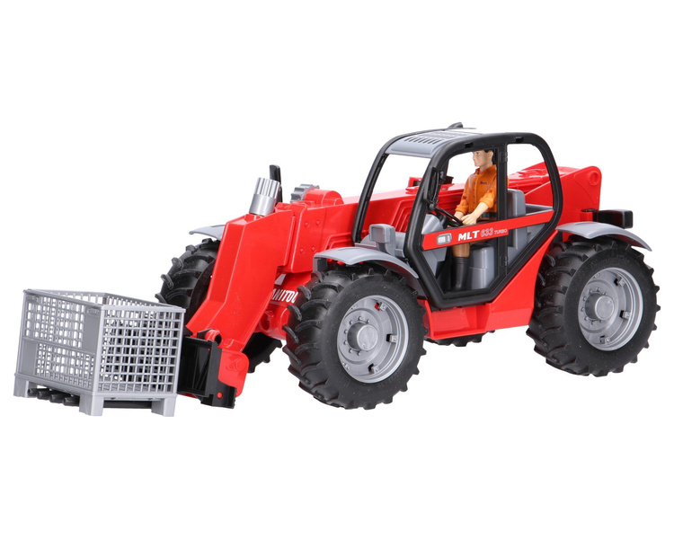 Zestaw Bruder ładowarka Manitou 02125 + zestaw akcesoriów oraz figurka
