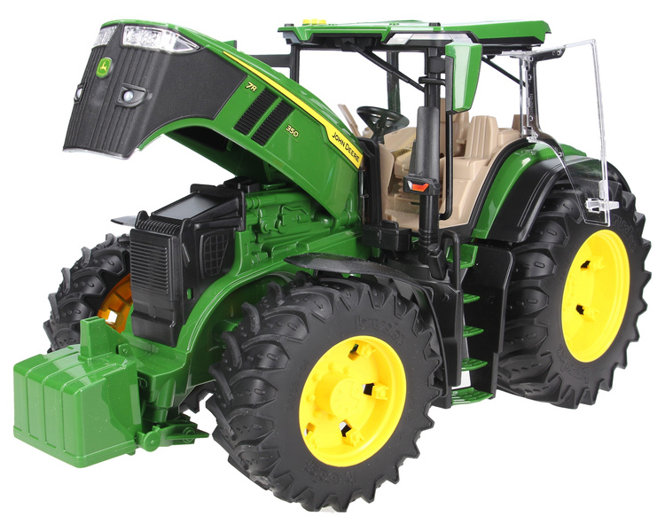 Zestaw Bruder 03150 traktor John Deere + przyczepa 02010 + figurka 60007