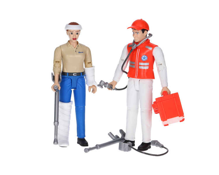 Bruder 62710 bWorld figurki ratownika i pacjentki