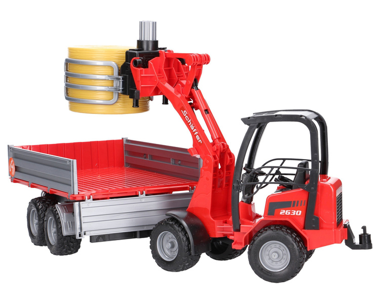 Zestaw Bruder ładowarka 02192 z chwytakiem + przyczepa 02019