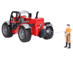 Zestaw Bruder ładowarka Manitou 02125 + zestaw akcesoriów oraz figurka