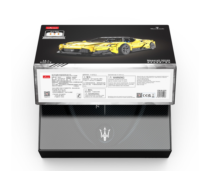 Zdalnie sterowany samochód Maserati MC20 Bricks RASTAR 93500 RC 1:8