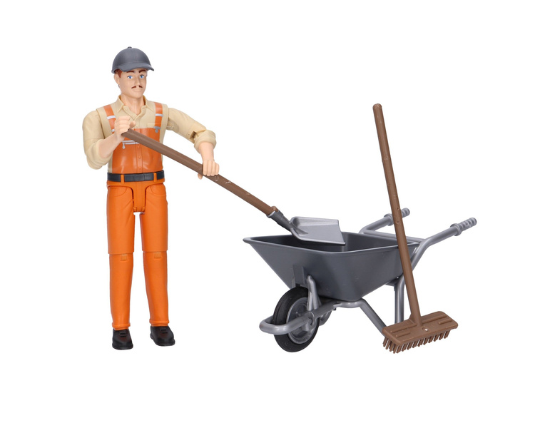Bruder 62130 bWorld figurka pracownika drogowego z akcesoriami