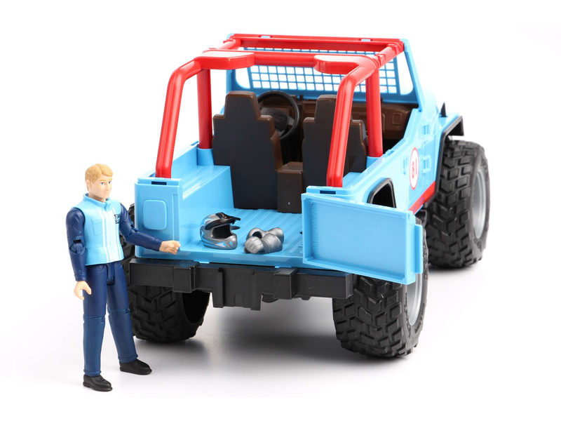 Bruder 02541 Jeep Cross Racer niebieski z kierowcą