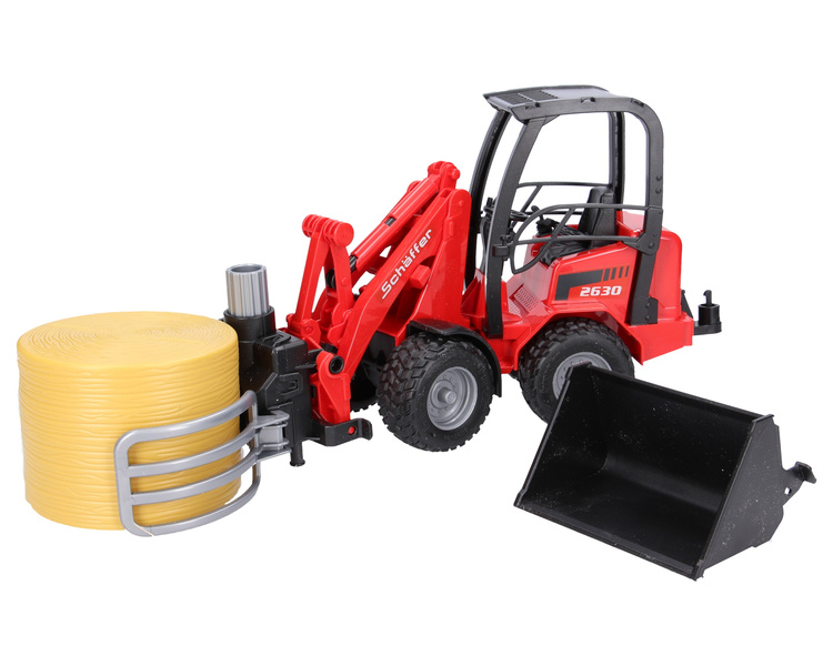 Bruder 02192 Ładowarka przegubowa Schaffer Hoflader z chwytakiem do bel słomy