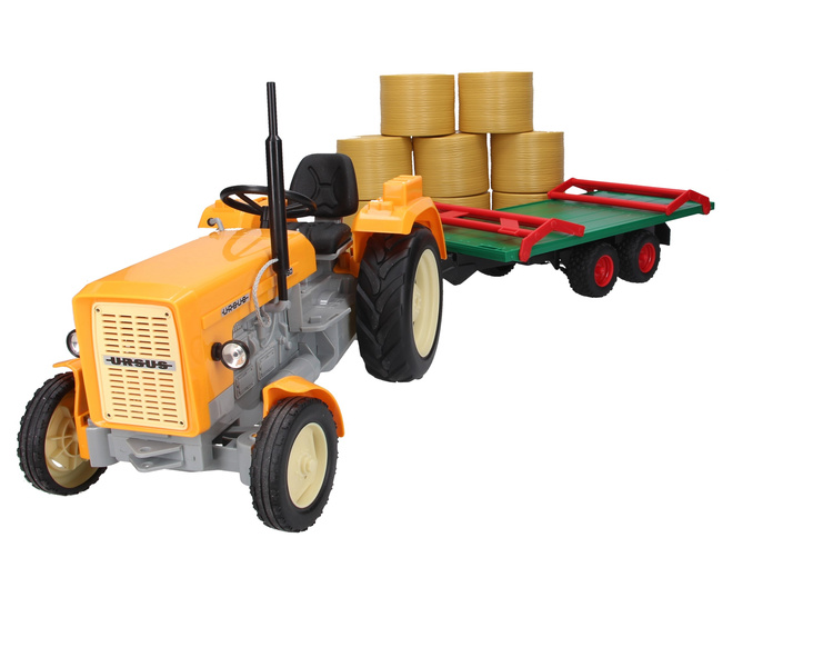 Ursus C-360 żółty + przyczepa do wywozu balotów Bruder 02220