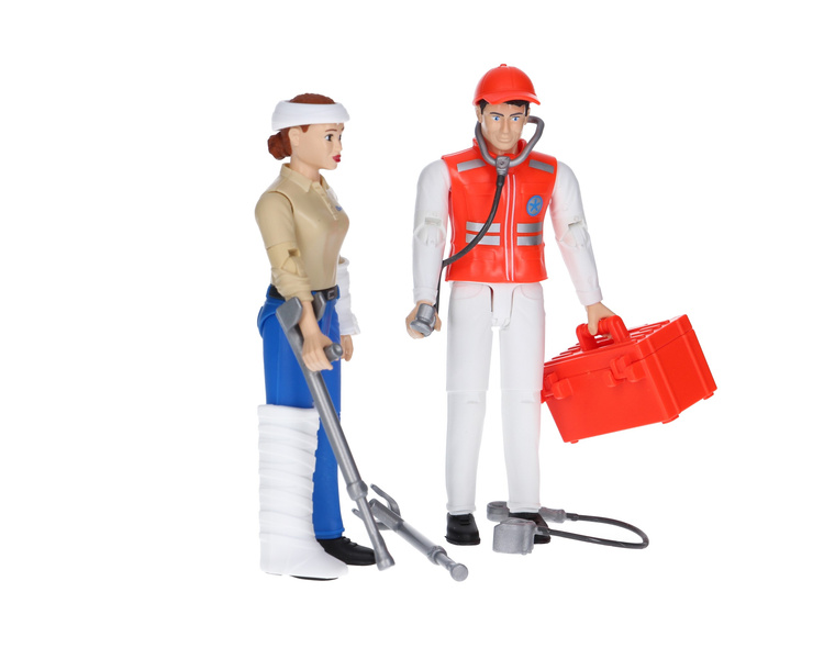 Bruder 62710 bWorld figurki ratownika i pacjentki