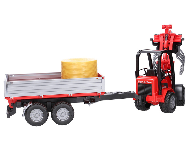 Zestaw Bruder ładowarka 02192 z chwytakiem + przyczepa 02019