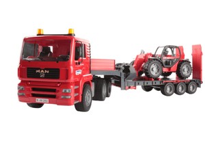 Bruder 02774 Man z naczepą i ładowarką Manitou MLT 633