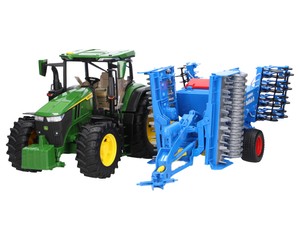 Bruder 03150 traktor John Deere 7R 350 + agregat 02026 Lemken