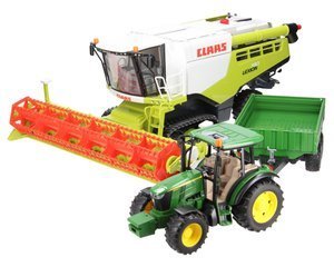 Zestaw Bruder traktor John Seere 02108 + kombajn Claas 02119