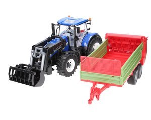 Zestaw Bruder traktor New Holland 03121 + rozrzutnik obornika 02209