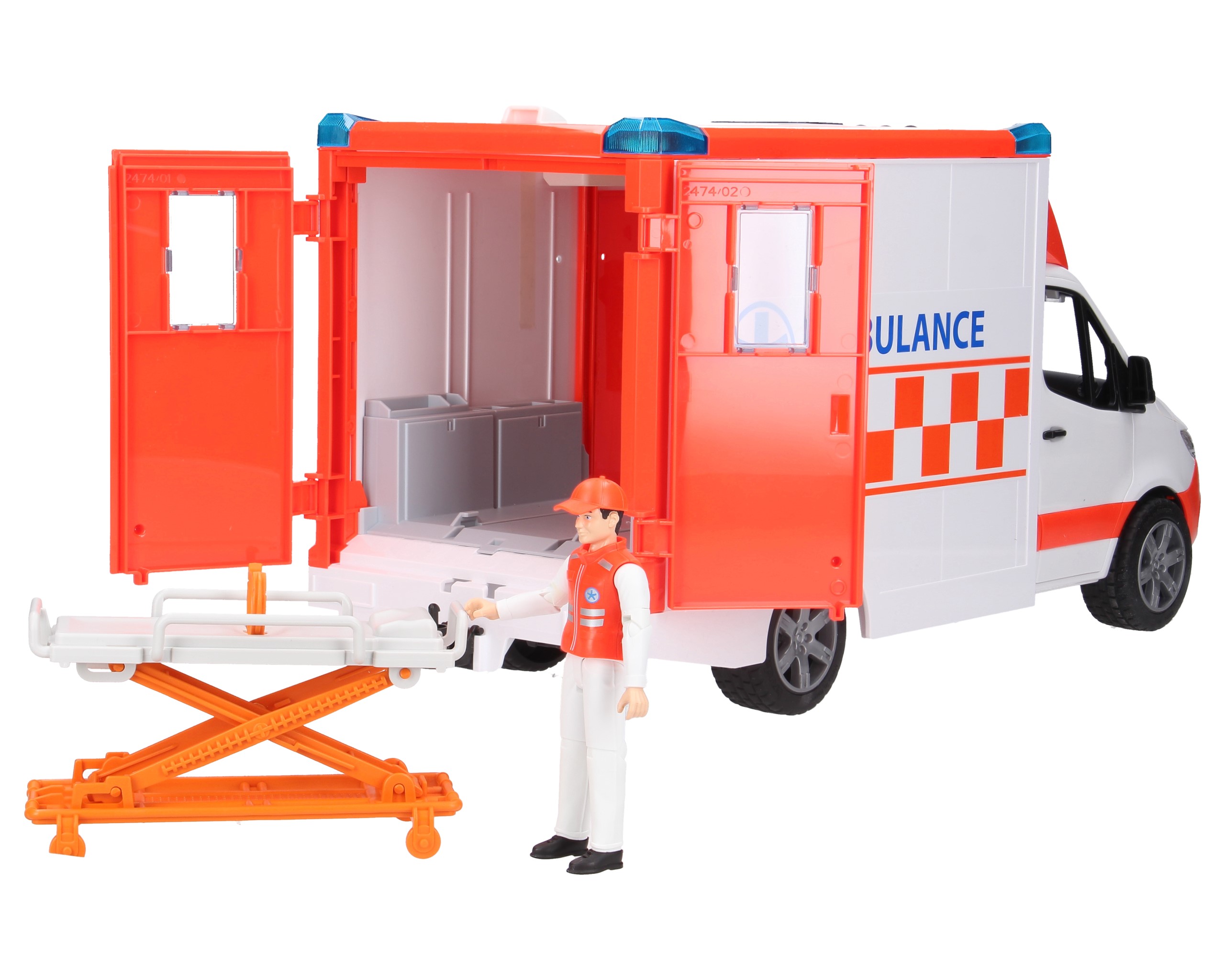 BRUDER 02676 karetka ambulans z figurką ratownika