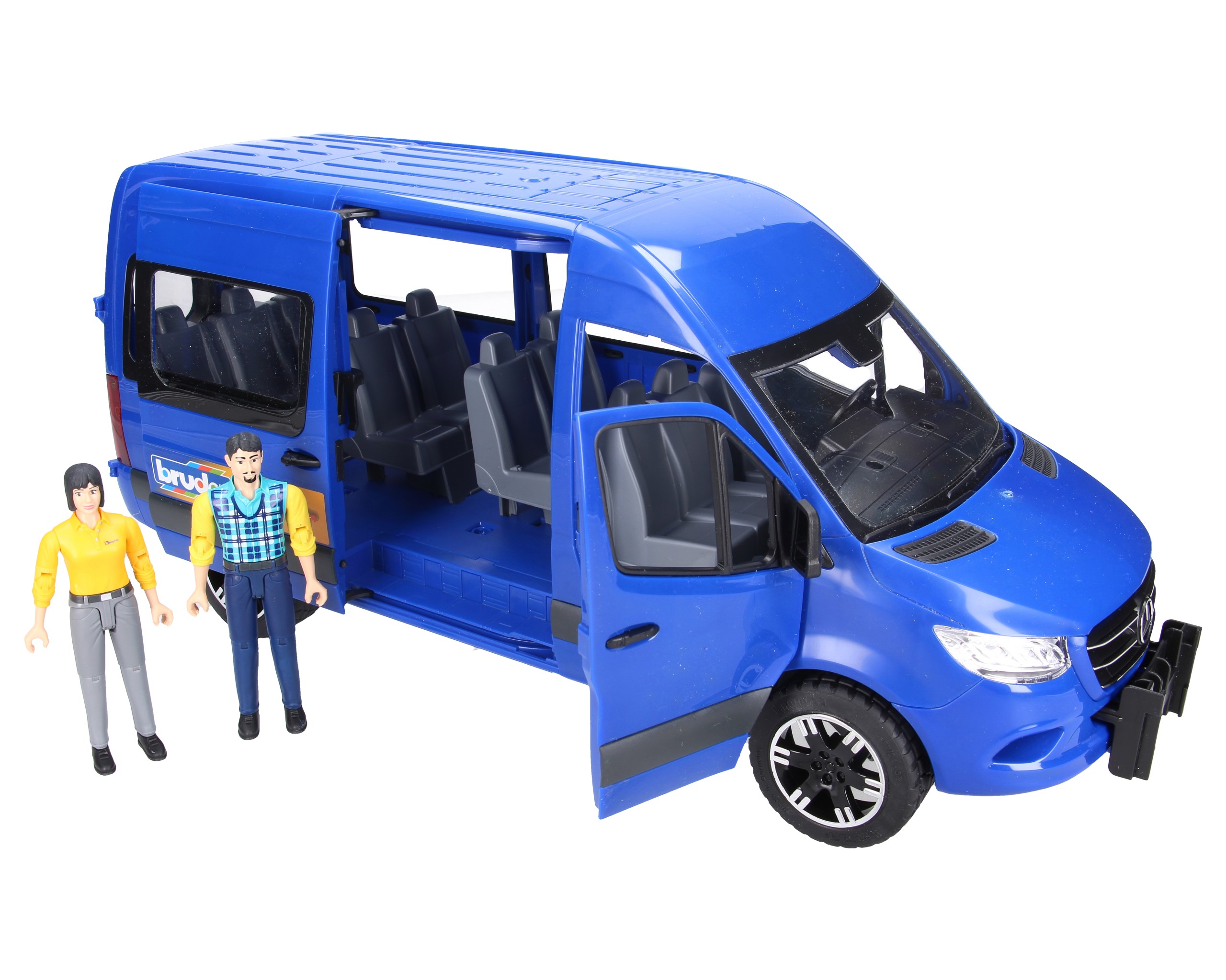 Bruder 02670 Mercedes Sprinter Bus niebieski Bruder z 2 figurkami