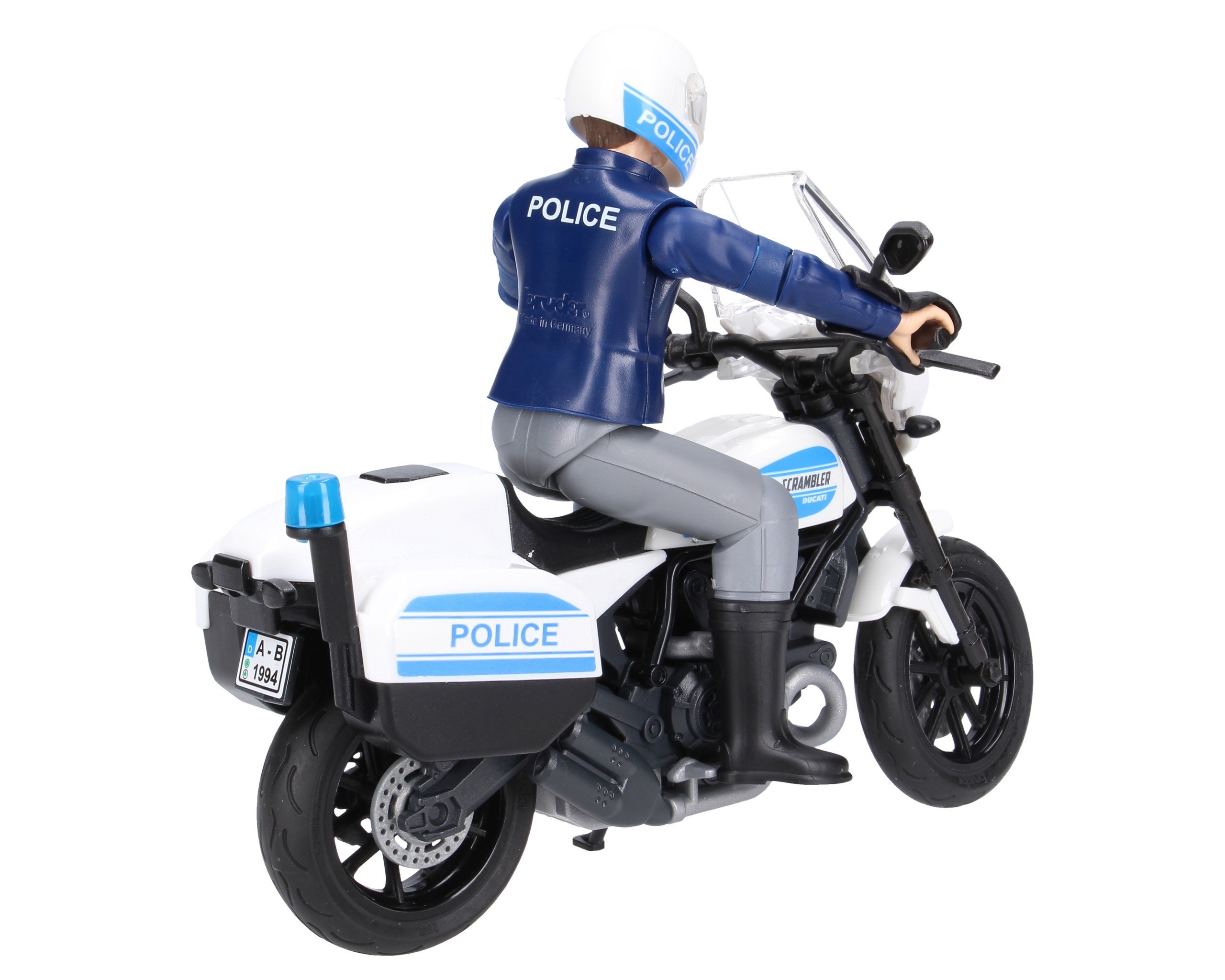 Bruder 62731 Motocykl policyjny Scrambler Ducati z figurką policjanta 