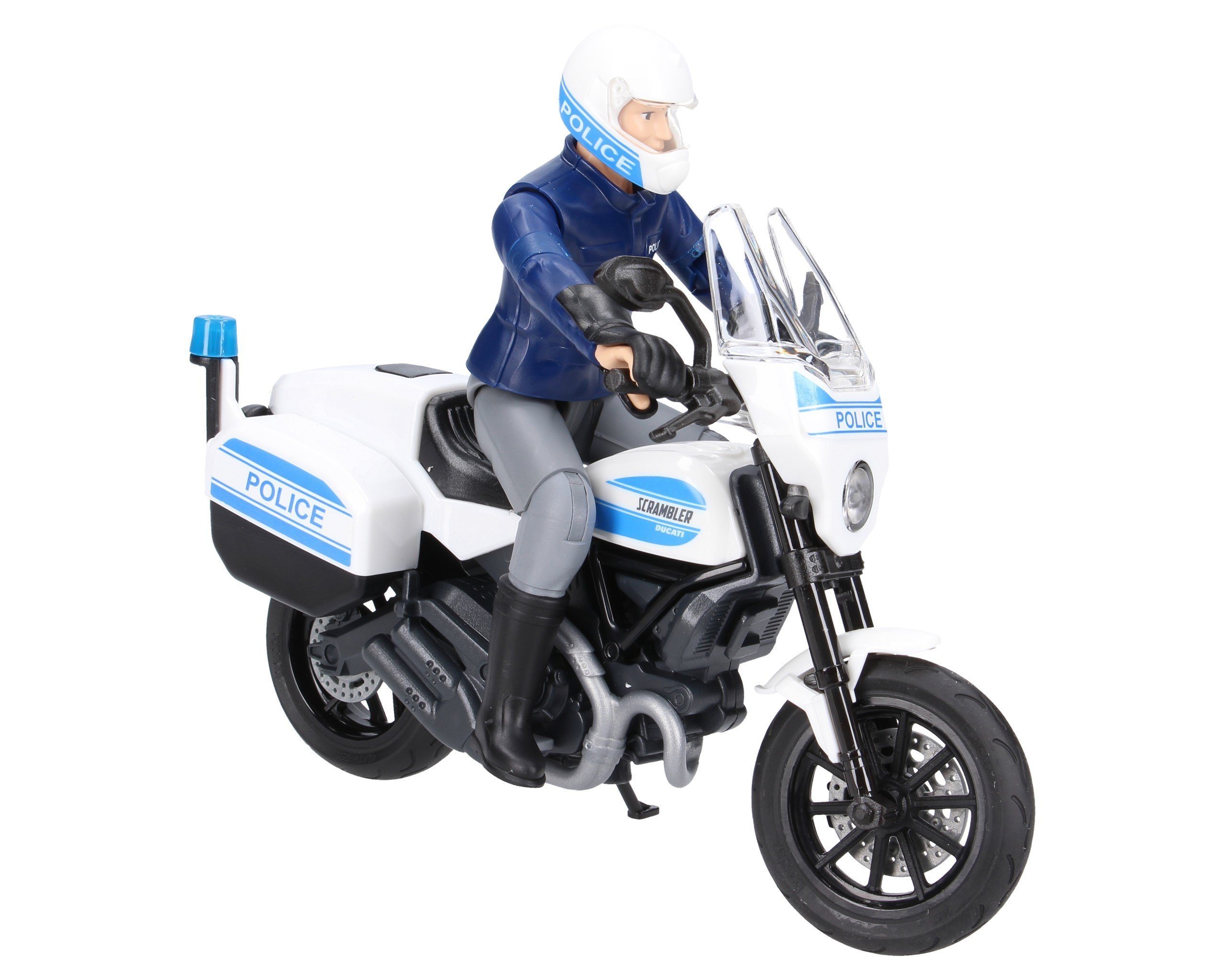 Bruder 62731 Motocykl policyjny Scrambler Ducati z figurką policjanta 