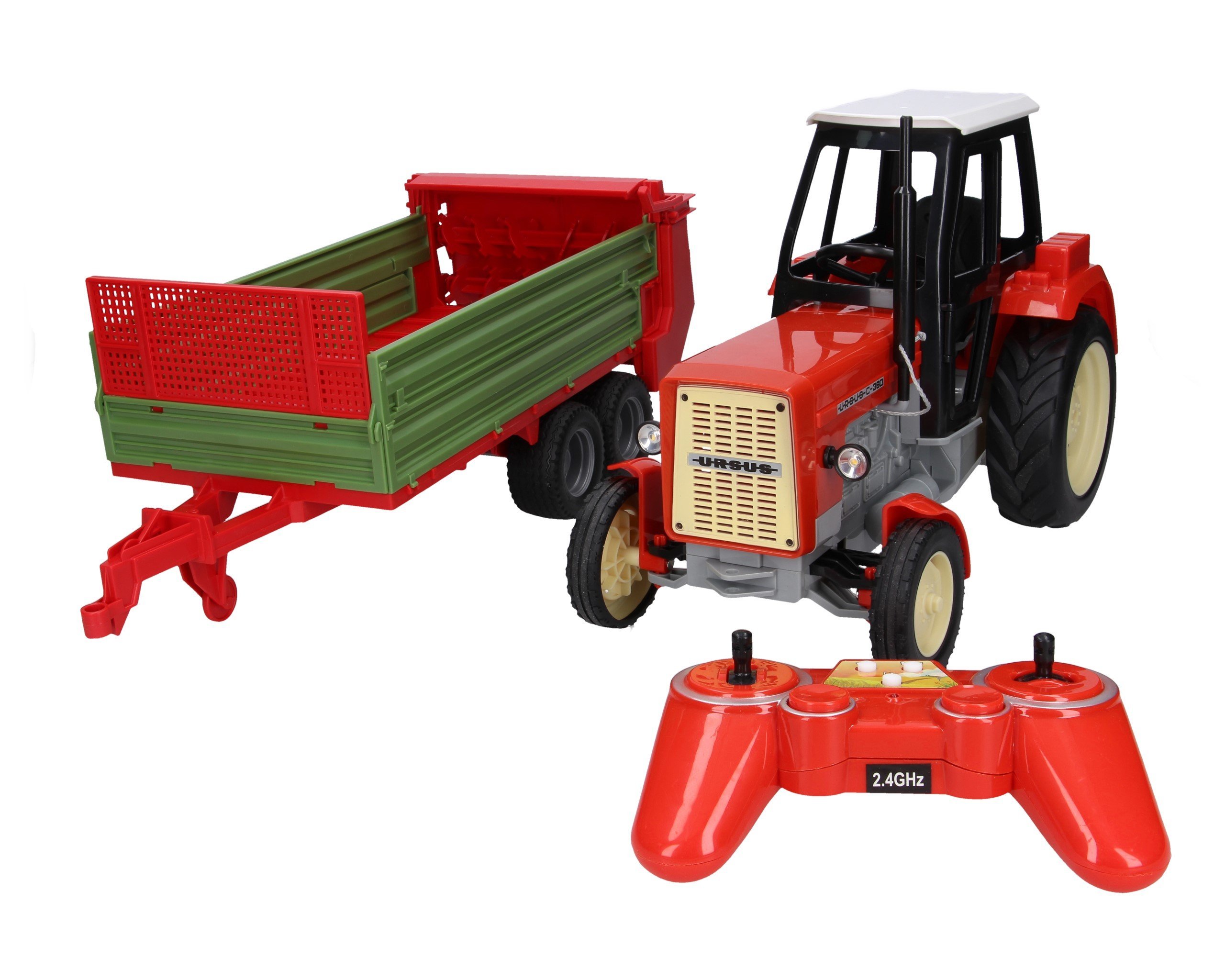 Zestaw traktor Ursus X02-E357+ rozrzutnik 02209 Bruder
