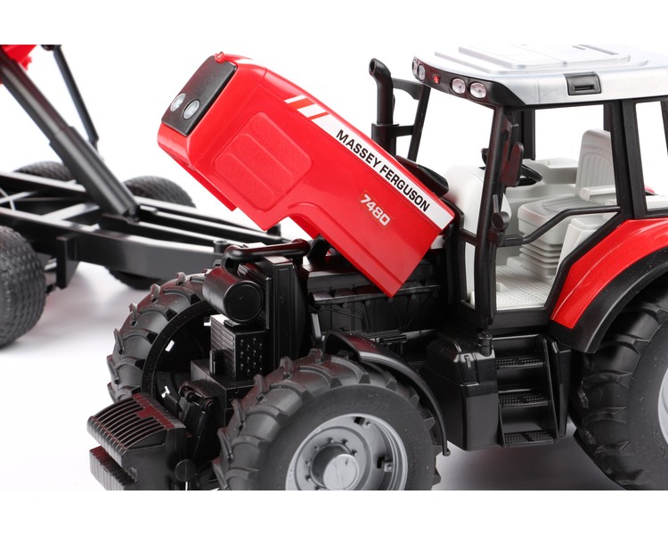 BRUDER 02045 traktor Massey Ferguson z przyczepą