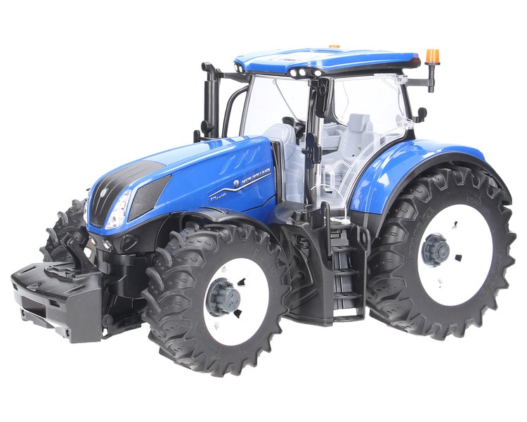 Bruder 02035 przyczepa z kontenerem hakowiec oraz traktor New Holland 03120