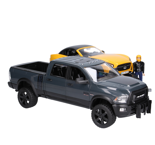 Bruder 02504 Dodge RAM2500 z lawetą i autem Roadster Racing Team