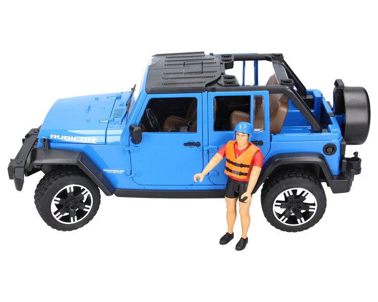 Bruder 02529 Jeep Wrangler Unlimited Rubicon z kajakiem i figurka kajakarza