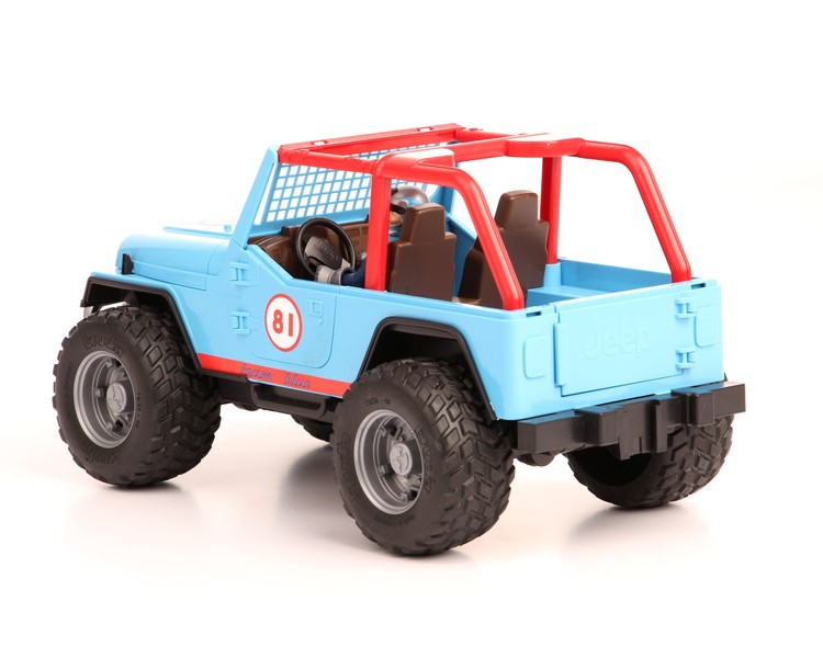 Bruder 02541 Jeep Cross Racer niebieski z kierowcą