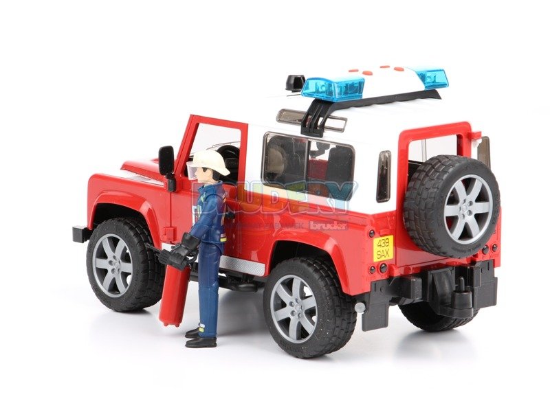 Bruder 02596 Land Rover straż pożarna z figurką i z