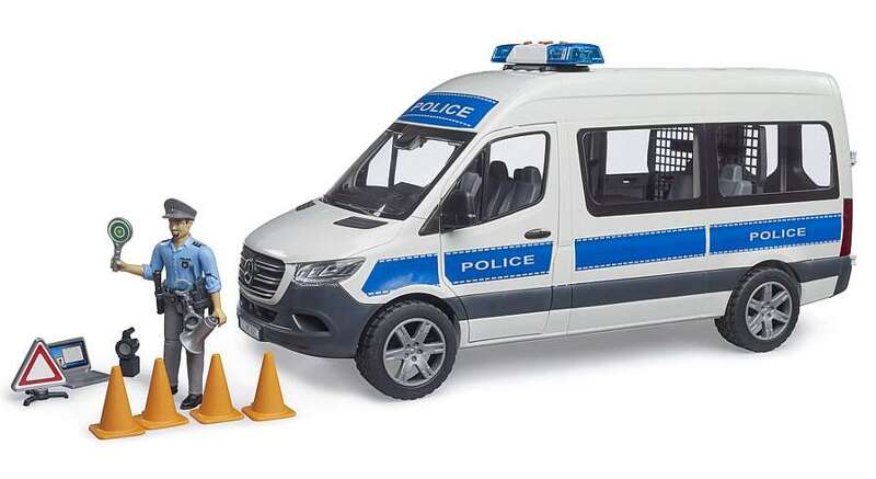 Bruder 02683 Mercedes Sprinter Policja z figurką policjanta