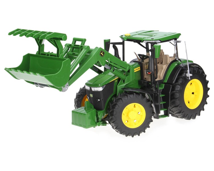 Bruder 03151 traktor John Deere 7R 350 z ładowaczem + przyczepa 02203
