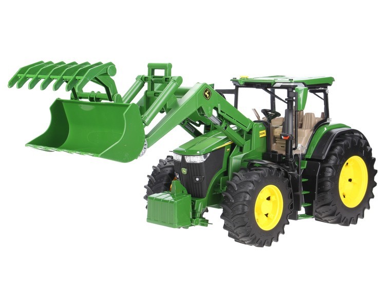 Bruder 03155 traktor John Deere 7R 350 z przyczepą i figurką