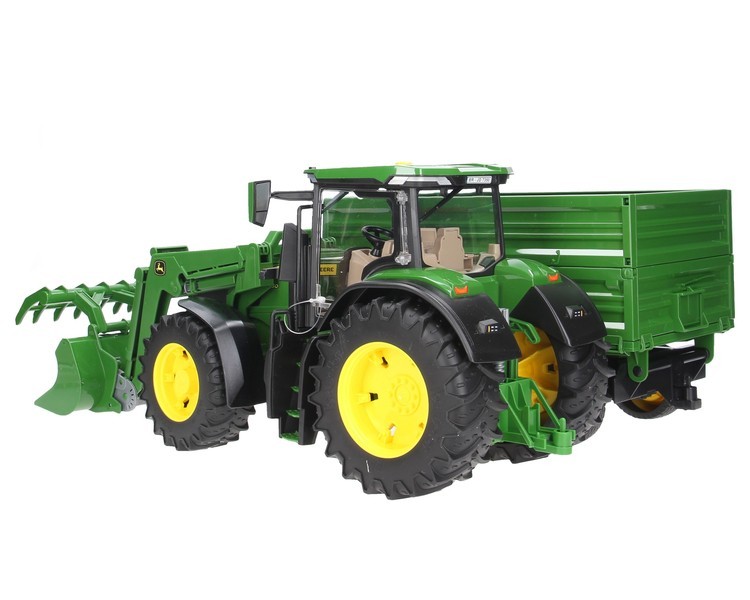 Bruder 03155 traktor John Deere 7R 350 z przyczepą i figurką