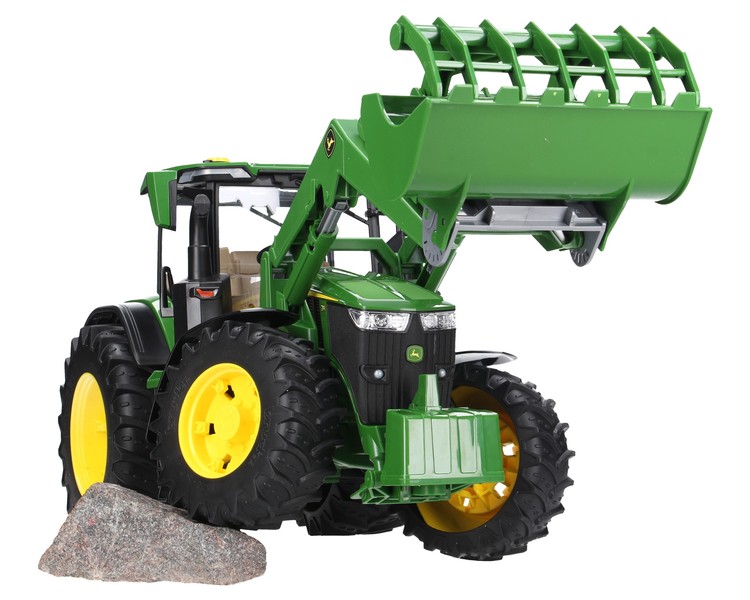 Bruder 03155 traktor John Deere 7R 350 z przyczepą i figurką