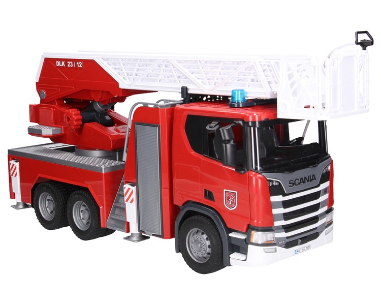 Bruder 03591 Scania straż z drabiną i z modułem świetlno-dźwiękowym