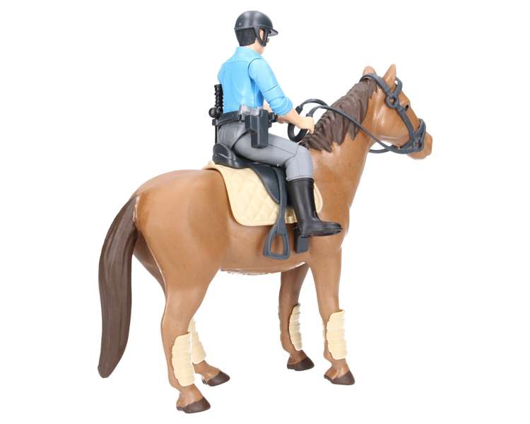 Bruder 62507 figurka policjanta z koniem i akcesoriami