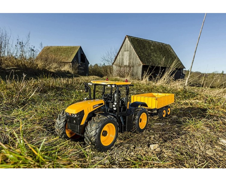 Zdalnie sterowany traktor JCB Fastrac z przyczepą 2,4GHz RTR Double Eagle E360