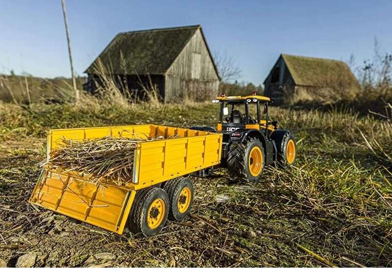 Zdalnie sterowany traktor JCB Fastrac z przyczepą 2,4GHz RTR Double Eagle E360