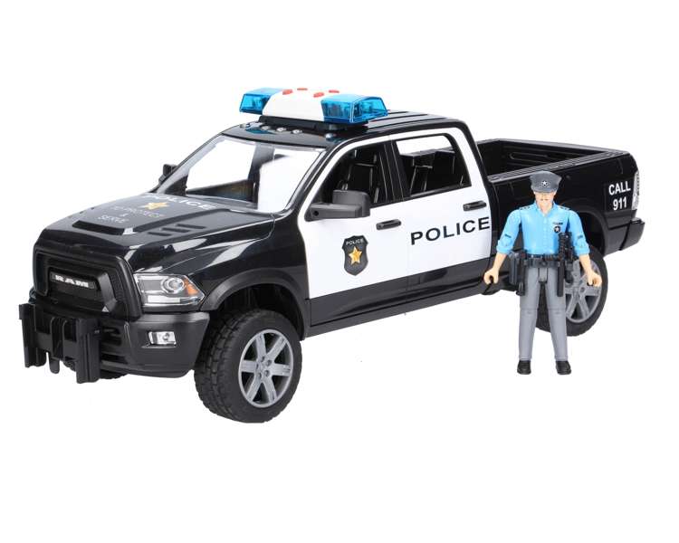 Zestaw Bruder komisariat policji 62732 oraz Bruder 02505 Dodge Ram z figurką policjanta