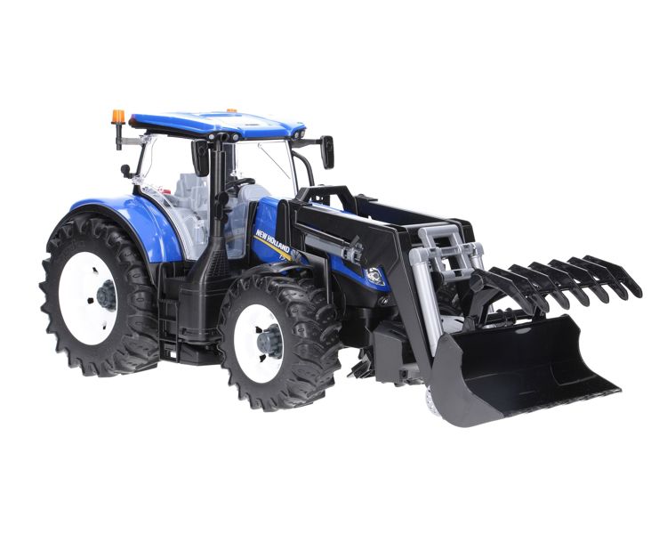 Zestaw Bruder traktor New Holland 03121 + przyczepa do balotów 02220 