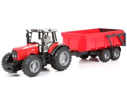 BRUDER 02045 traktor Massey Ferguson z przyczepą