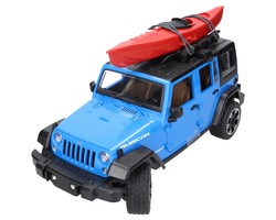 Bruder 02529 Jeep Wrangler Unlimited Rubicon z kajakiem i figurka kajakarza