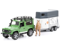 Bruder 02592 Land Rover z przyczepą do przewozu koni