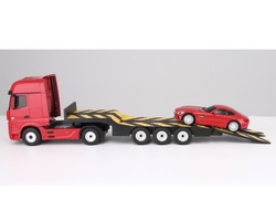 Zdalnie sterowana laweta Mercedes-Benz Actros z samochodem Mercedes 1:24